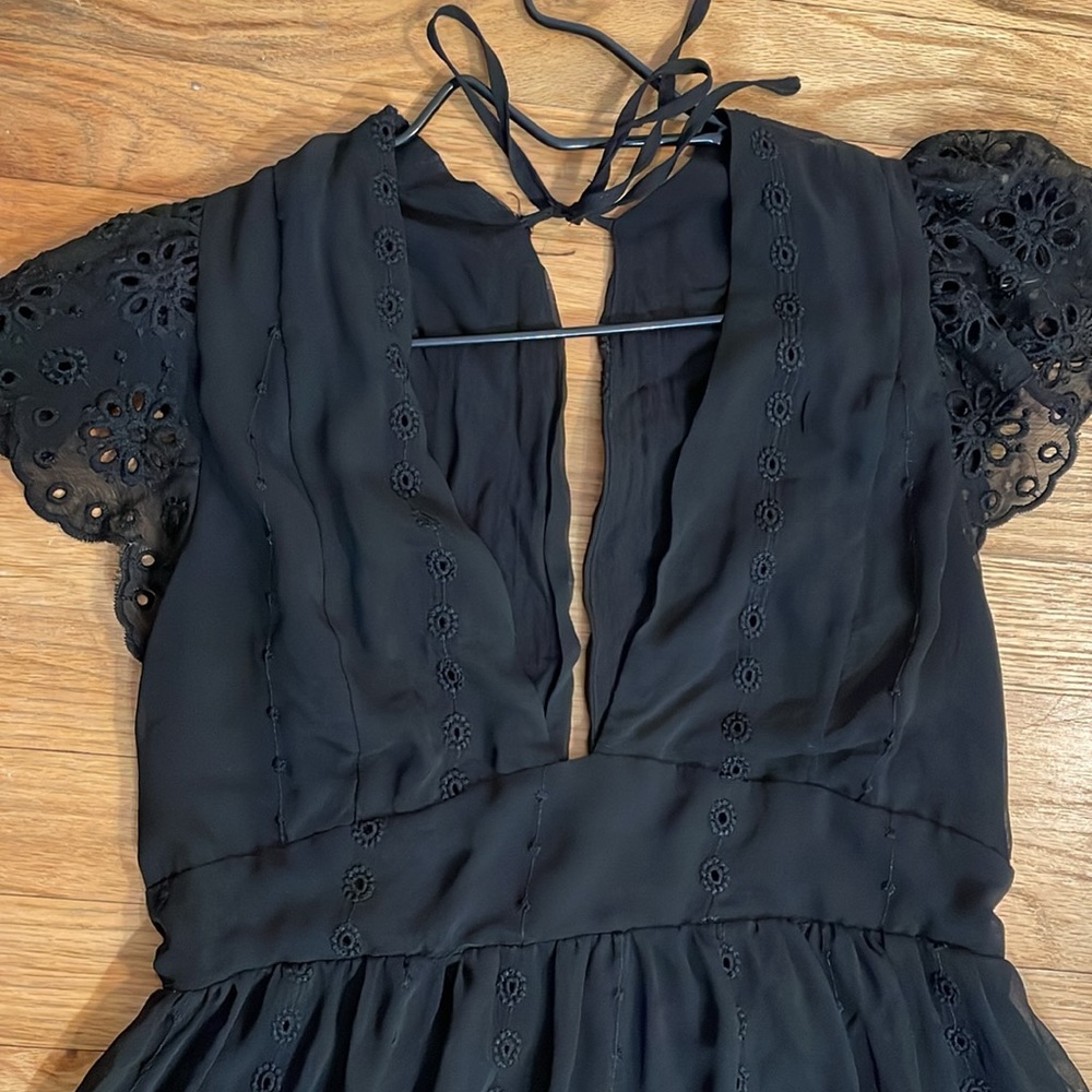 Black Dress - Forever 21 - Size Medium- Plunge neck